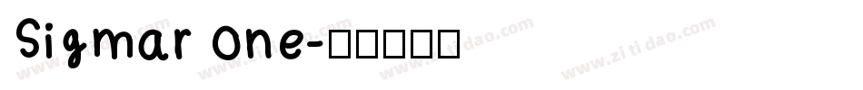 Sigmar one字体转换